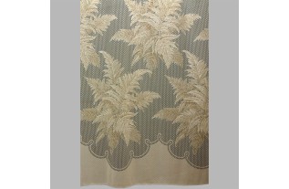 voilage jacquard avec branche de palmier et dentelle de plomb hauteur 300 cm