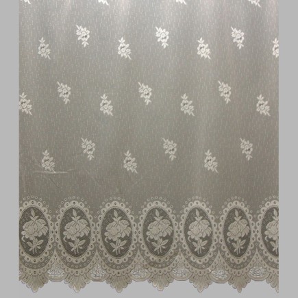 sheer fabric jacquard rose in frame