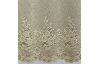 sheer fabric jacquard White with flower edge height 260 cm
