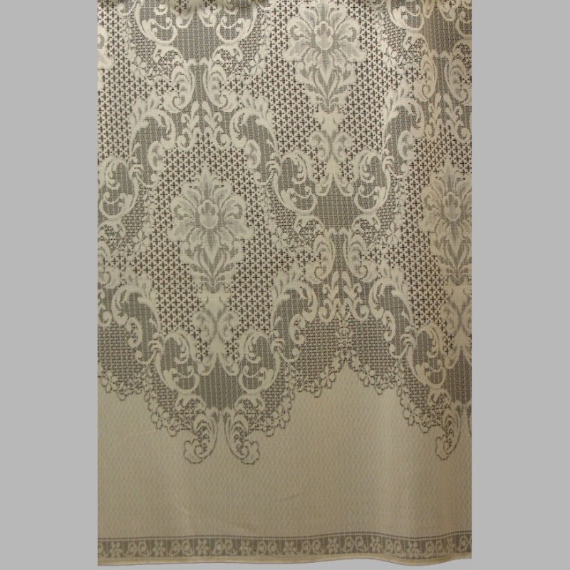 Voilage jacquard écru avec fleur classique hauteur 255 cm Voilage jacquard écru avec fleur classique hauteur 255 cm