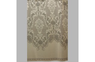Voilage jacquard écru avec fleur classique hauteur 255 cm