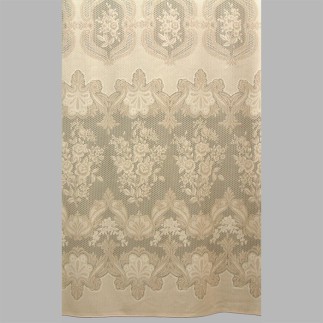 sheer fabric jacquard with floral pattern beige with lead lace height 280 cm