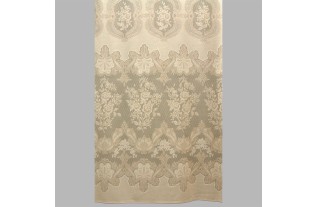voilage jacquard with floral pattern beige avec plomb hauteur 280 cm
