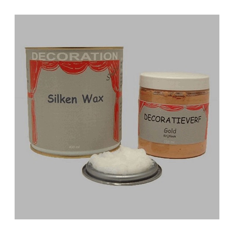 Silken wax (400ml) en krijtverf Goud(250ml) Silken wax (400ml) en krijtverf Goud(250ml)