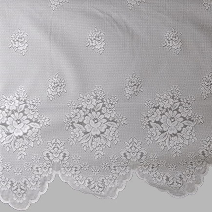 Vitrage jacquard met bloemen hoogte 180 cm