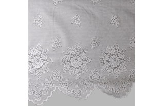 voilage jacquard avec des fleurs hauteur 180 cm