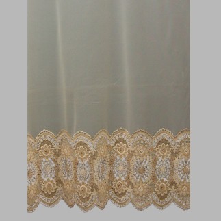 sheer fabric with lace height 210 cm