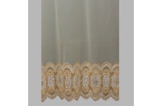 vitrage met boord van kant hoogte 210 cm