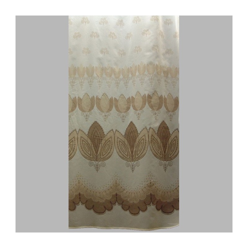 Voile transparent à dessin marron