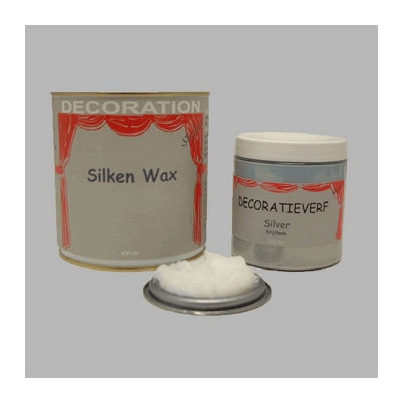 Cire de soie 400ml et peinture craie Argent 250ml