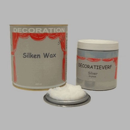 Silken wax (400ml) and chalk paint Silver(250ml)