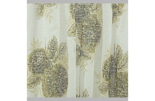 Glass curtain Vitrage Retro Brown and green