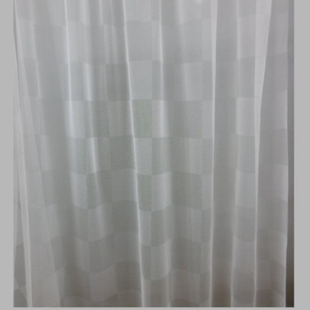 Vitrage met blokken patroon H 150 cm