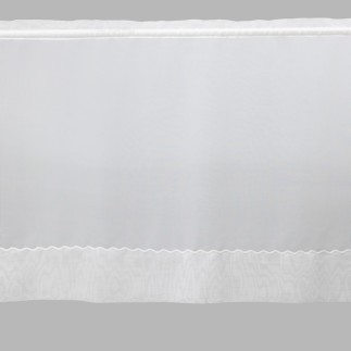 Brocante vitrage ecru with embroidery height 67 cm