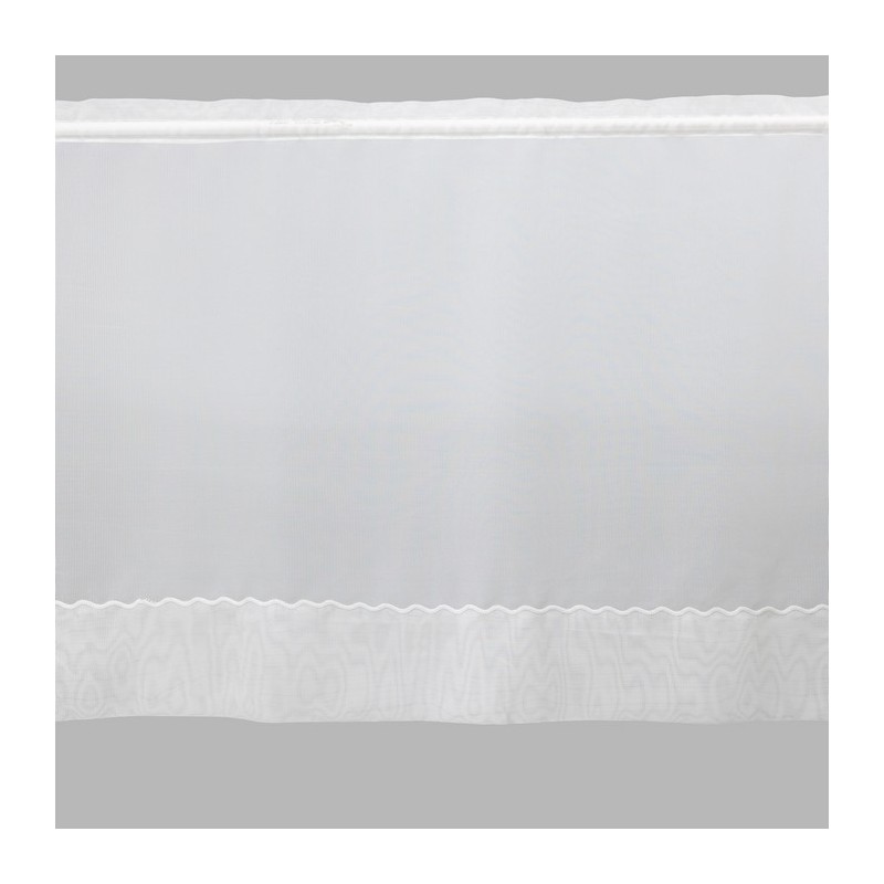 Brocante vitrage écru avec broderie hauteur 67 cm Brocante vitrage écru avec broderie hauteur 67 cm