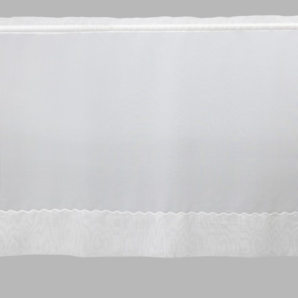 Brocante vitrage ecru with embroidery height 67 cm