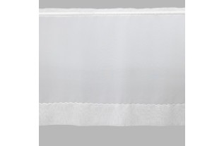 Brocante vitrage ecru met borduursel hoogte 67 cm