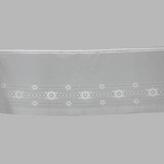 Brocante vitrage écru hauteur 37 cm