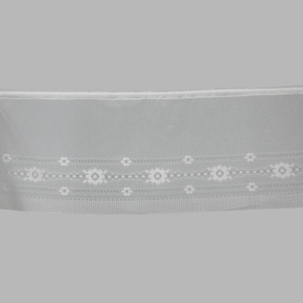 Brocante vitrage écru hauteur 37 cm