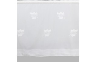 Brocante vitrage ecru with leaves height 50 cm