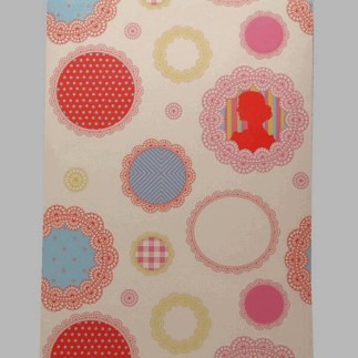 papier peint portrait rouge-blanc et vert