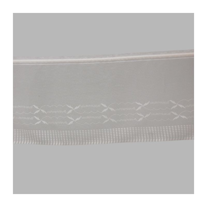 Brocante vitrage écru hauteur 35 cm