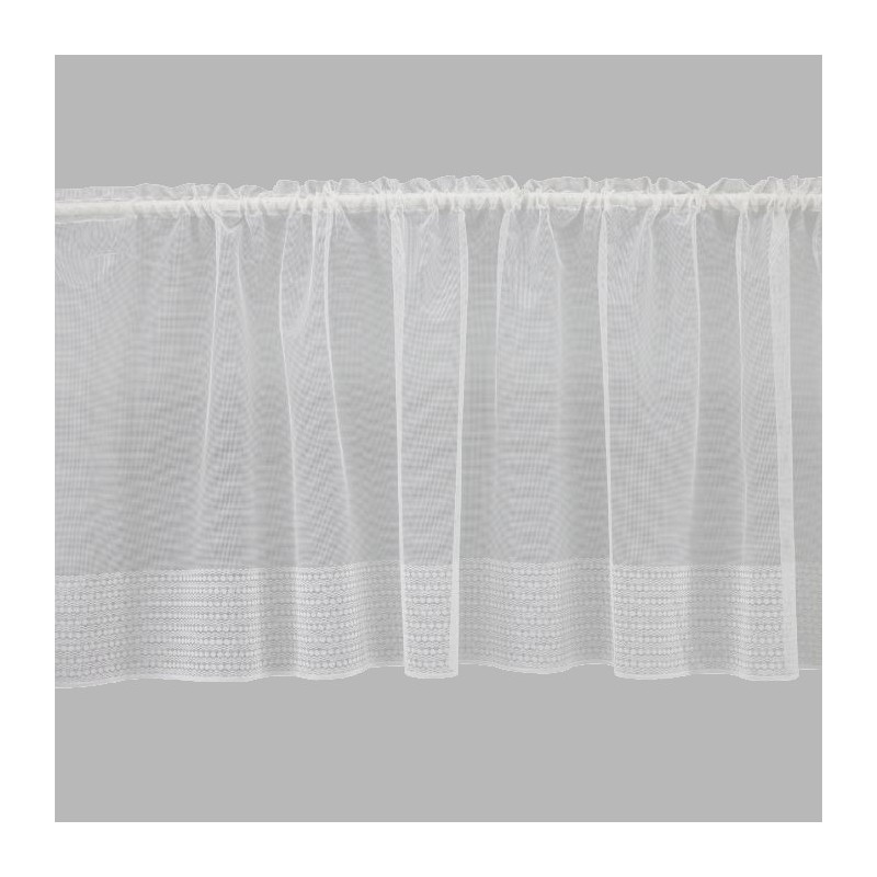 Brocante vitrage white height 55 cm