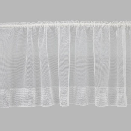 Brocante vitrage white height 55 cm