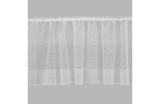 Brocante vitrage white height 55 cm