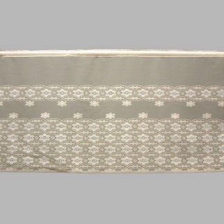 vitrage met bloem motief hoogte 65 en 45 cm