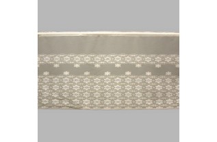 Vitrage à motif fleuri hauteur 65 et 45 cm