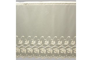 vitrage met bloem motief hoogte 70 cm