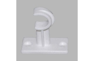 steun voor gordijnroede 12mm wit lengte 3 cm 2 stuks