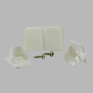 Supports pour tringle dans la journée blanc vis ou de colle