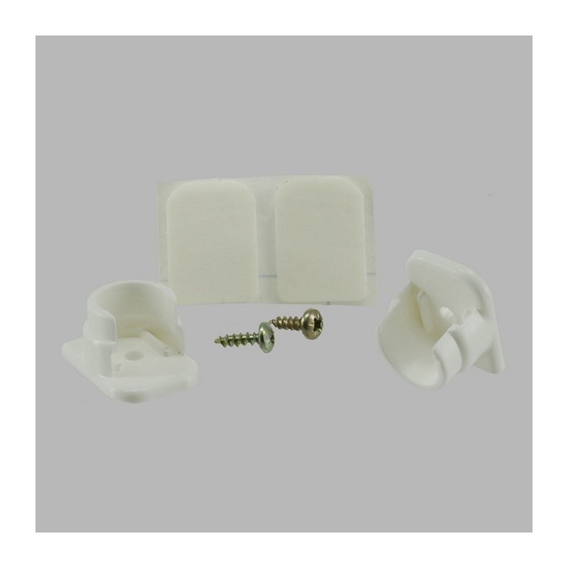 Supports pour tringle dans la journée blanc vis ou de colle Supports pour tringle dans la journée blanc vis ou de colle