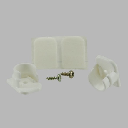 Supports pour tringle dans la journée blanc vis ou de colle