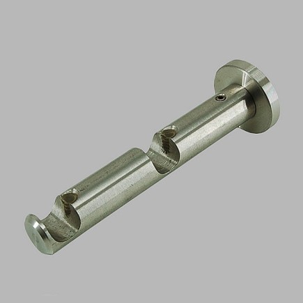 muursteun opleg dubbel voor roede 12 mm zilver L 12 cm