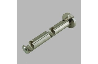 brackets lay-on double for rod 12 mm silver L 12 cm