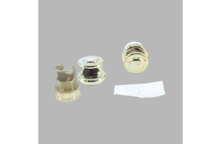 end brackets round plastic curtain rod 12 mm color gold 2 pcs