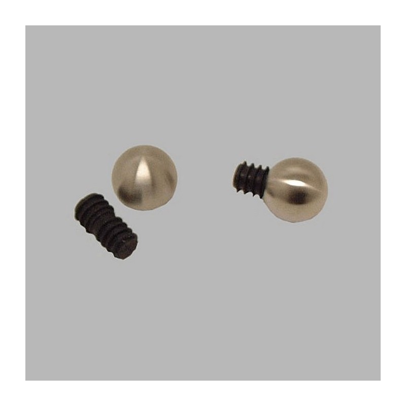 finial round bullet silver curtain rod 12 mm 2 pcs