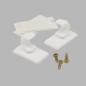 Support ouvert court pour tringle à rideau 12mm blanc 2 pièces