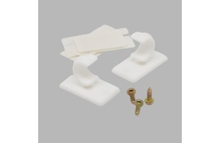 Open steun kort voor gordijnroede 12mm wit 2 stuks