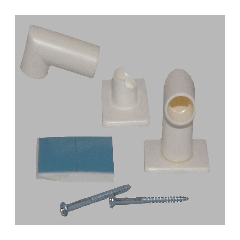 corner bracket 90 for curtain rod 13 mm color white 2 pieces