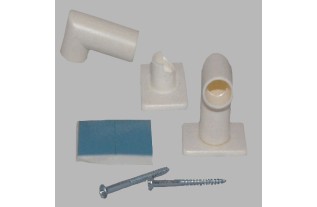 support 90 tringle à rideau 13 mm couleur blanc 2 pcs