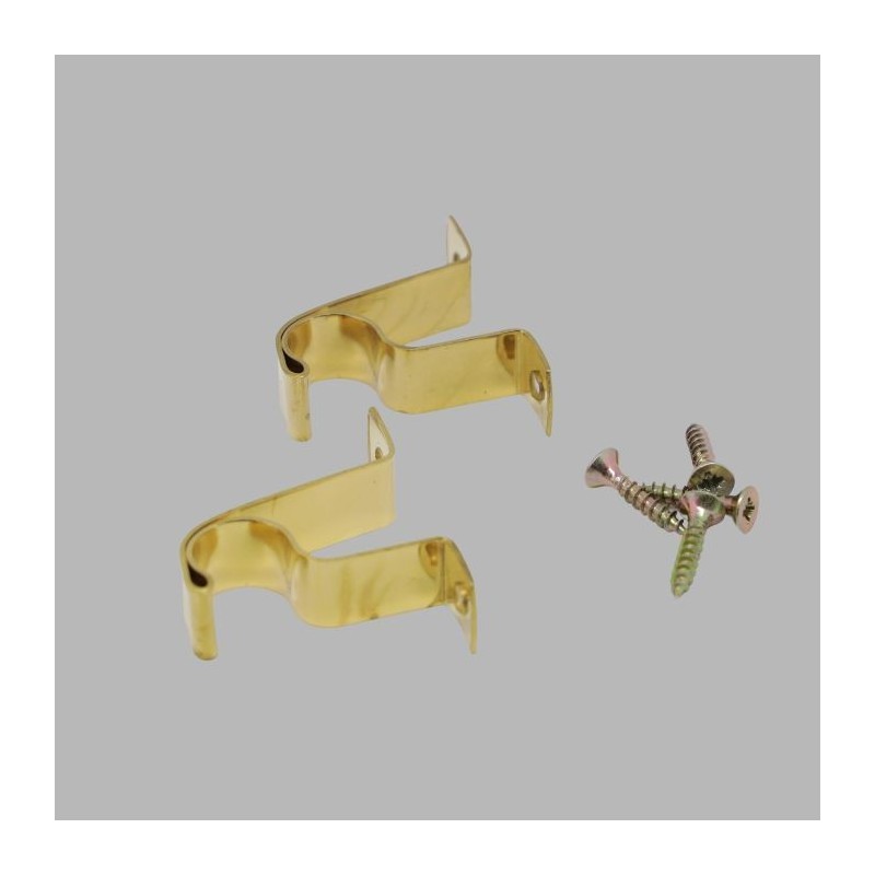 Wall bracket overlay 13 mm gold with screws 2 pieces