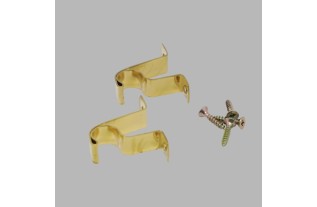 Muursteun opleg 13 mm roede goud met schroeven 2 stuks