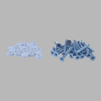 Phillips head wood screws with white caps 4.5 x 35 mm 20 pcs