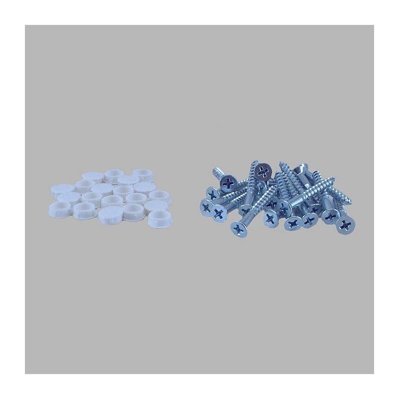 Phillips head wood screws with white caps 4.5 x 35 mm 20 pcs