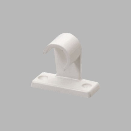 support click tringle à rideau 13 mm couleur blanc 2 pcs