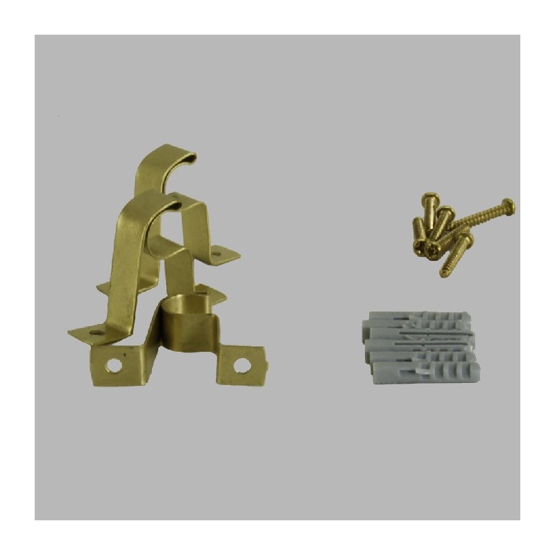 Brackets lay on 13 mm gold with mounting set 3 pieces Brackets lay on 13 mm gold with mounting set 3 pieces